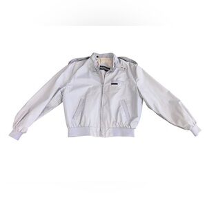 Members Only Classic Iconic Bomber Jacket Light Gray Size 44